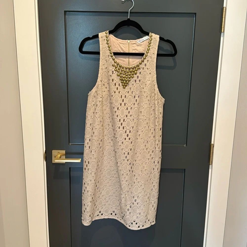 Trina Turk Beige Dress Size 8 Worn Once